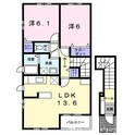 ボナール　ソフィア　Ａの間取図