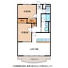 ブラウニィヒル 2LDKの間取り