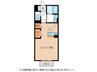 セジュール西田 1Rの間取り