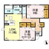 Ｄルームヨシダ 2LDKの間取り