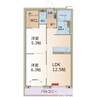 リーフ長津良 2LDKの間取り