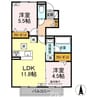 駅西　Ⅲ 2LDKの間取り