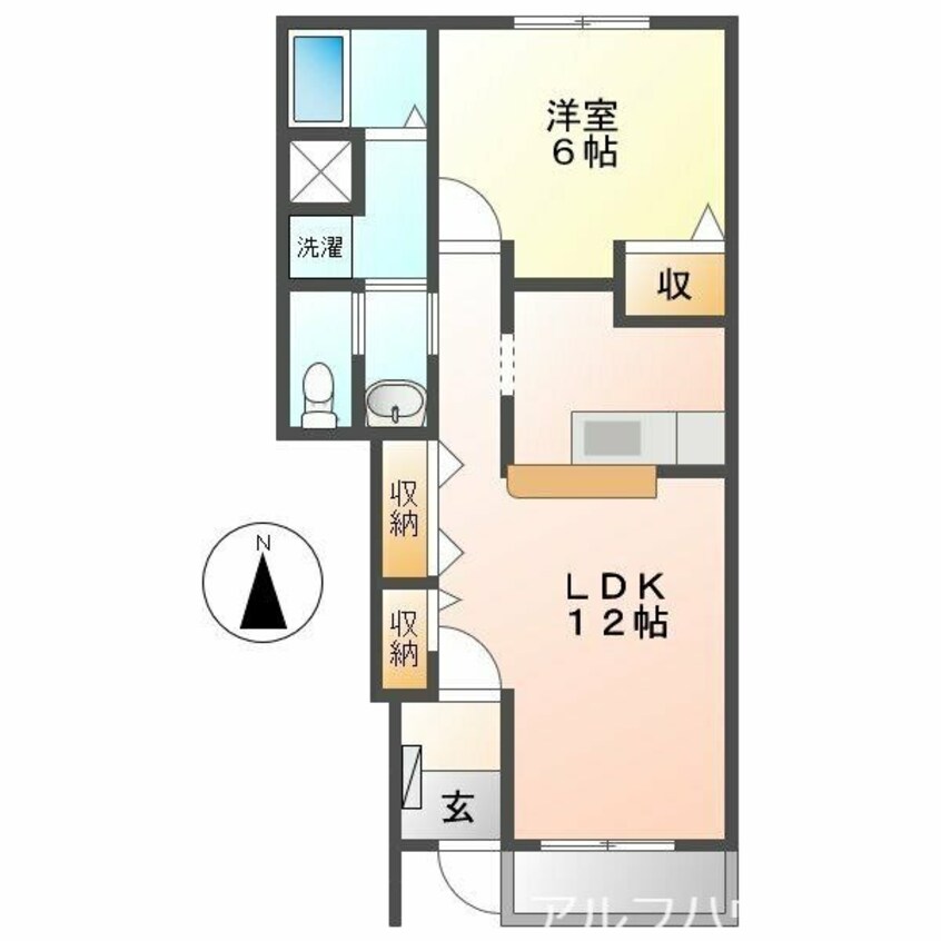 間取図 アンジェ ロゼ B棟