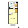 サンハイツina 1Rの間取り