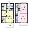 サン・テラス 2DKの間取り