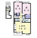 リヴ　ドロワⅡの間取図