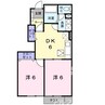 エアリー　カーサⅠ 2DKの間取り