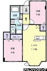 スカイハイツ大針　Ａ 2LDKの間取り