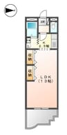 タウンロイヤル 1Kの間取り