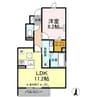 セジュールYUTAKA 1LDKの間取り