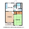 ひつじやハイツB棟 2DKの間取り