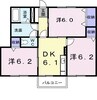 ソレイユ・シャルマンＡ棟 3DKの間取り