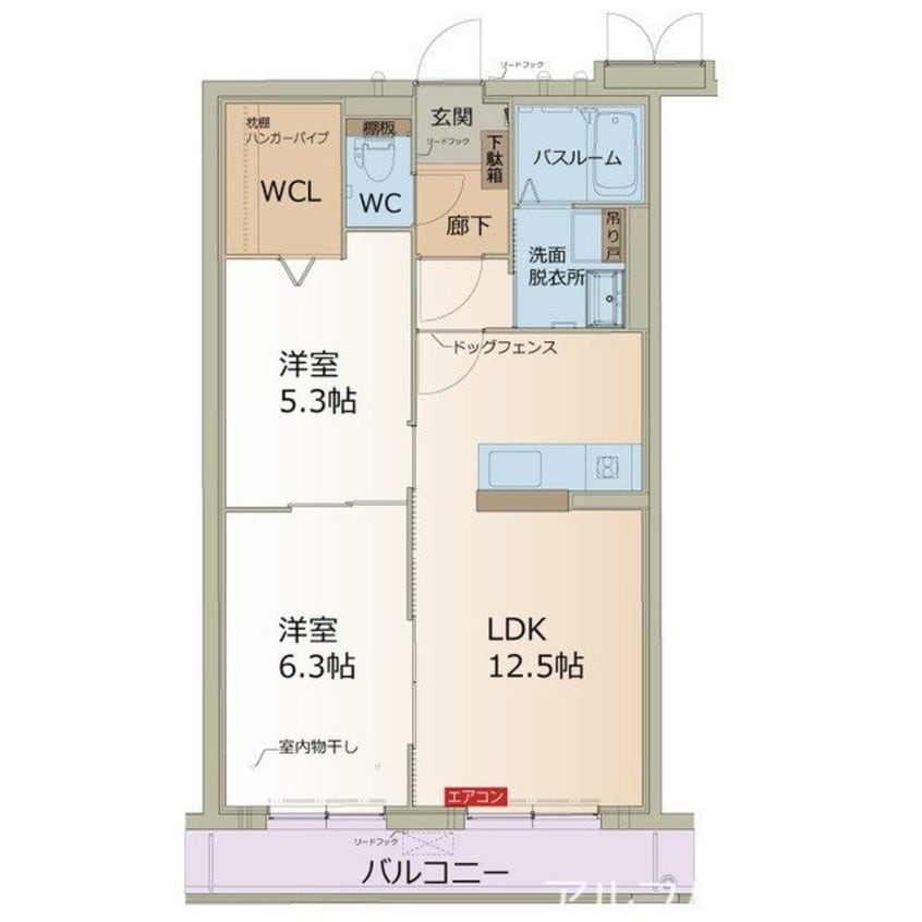 間取図 カーサ　デルソーレ
