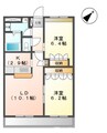 サニーコート百合前 2LDKの間取り