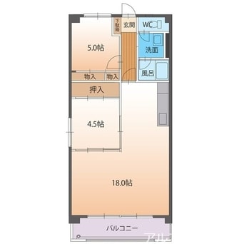 間取図 シャトー蘇南