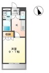 ライム・ライフ 1Kの間取り