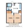 もりやまハイツ 2DKの間取り