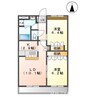 サンパレス 2LDKの間取り