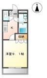向学マンション歓 1Kの間取り