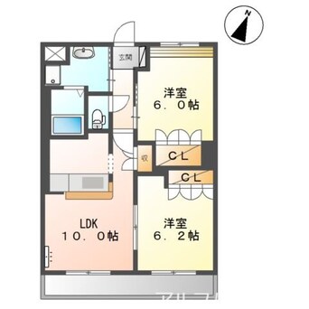 間取図 サンタプレイス弐番館（ＳＡＮＴＡ　ＰＬＡＣＥ　弐番館）