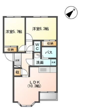 間取図 コーポ　ひまわり