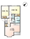 コーポ　ひまわり 2LDKの間取り