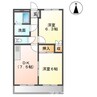 インペリアル伏見 2DKの間取り