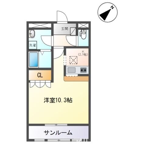 間取り図 サンクセラー６０５（Ｃｉｎｑ　Ｃｅｌｌｉｅｒ　６０５）