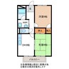 サープラス AIM 2DKの間取り
