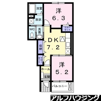 間取図 シャン　プリュネル