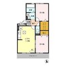サン　トゥール　A 2LDKの間取り