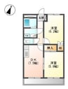 ウィステリアｗｉｎｄ 2DKの間取り