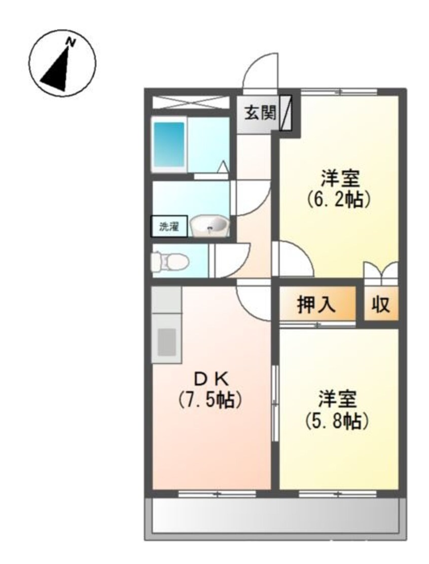 間取図 ウィステリアｗｉｎｄ