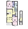 プラムフィールド 2LDKの間取り