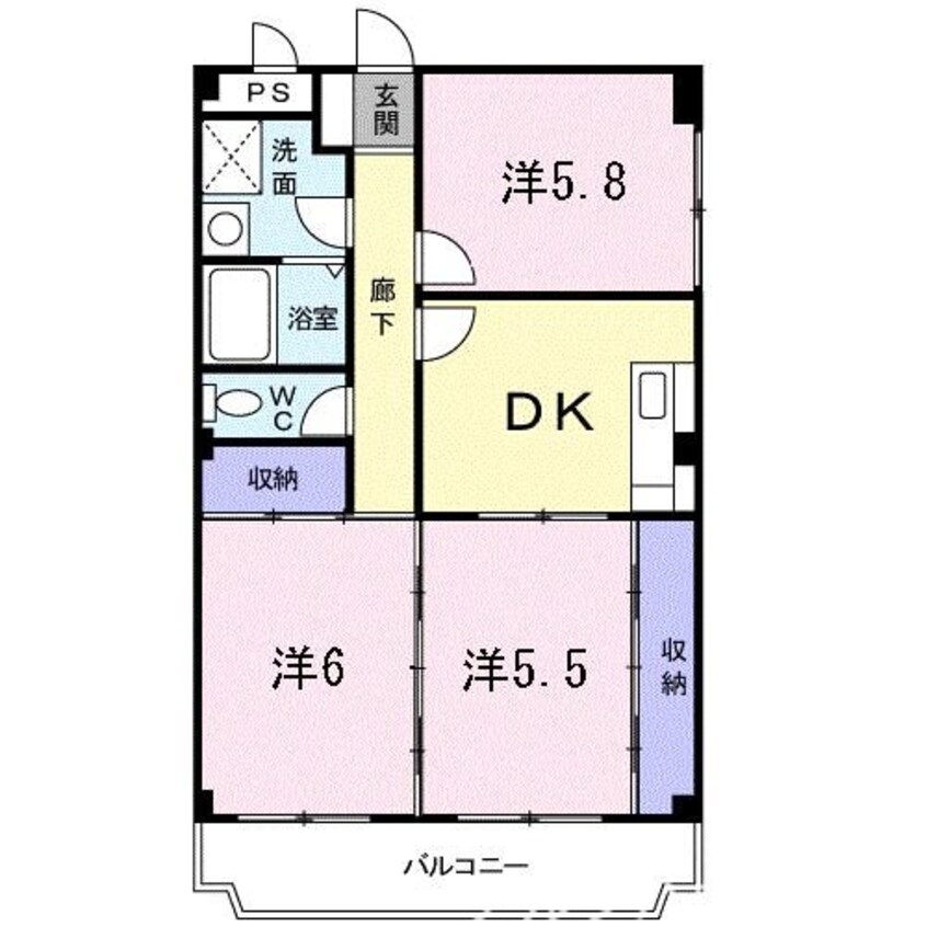 間取図 メゾンドユーメイク