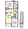 フリーデⅡ 2LDKの間取り