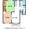 サニーハイツ須後B 2LDKの間取り
