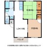 サニーハイツ須後A 2LDKの間取り