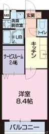 ラフィネ和合　B 1Kの間取り