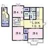 スターブル松ヶ瀬Ｃ 3LDKの間取り