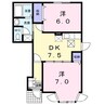 ラ．ファミリア　Α 2DKの間取り