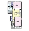 トキ　リバーサイドスクエアＣ 2DKの間取り