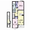 セント・アニ－　Ｍ 2LDKの間取り