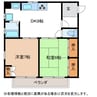 ウイング中日 2DKの間取り