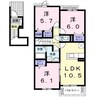 メゾン　フェリジータＢ 3LDKの間取り