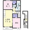 ミネ　矢戸　Ｂ 2LDKの間取り