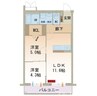 メゾンカモミールTOKI 2LDKの間取り