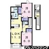 ヴァン・セゾニエ　Ⅱ 2LDKの間取り