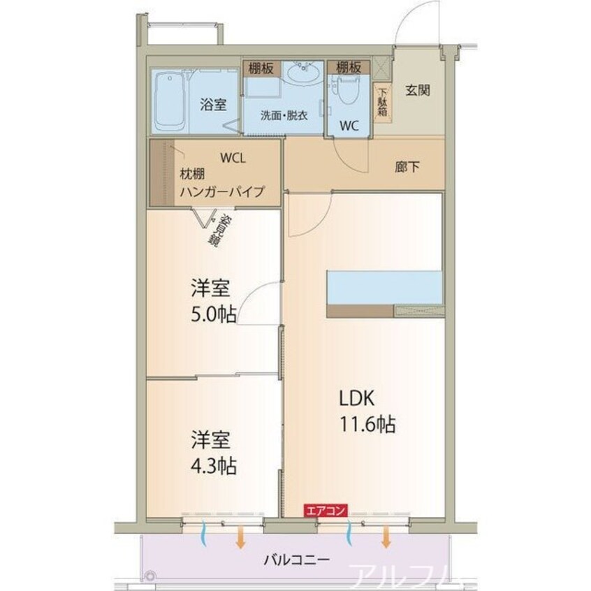 間取図 リアンジュ下沢
