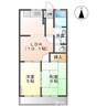 元町ハウスやかた 2LDKの間取り